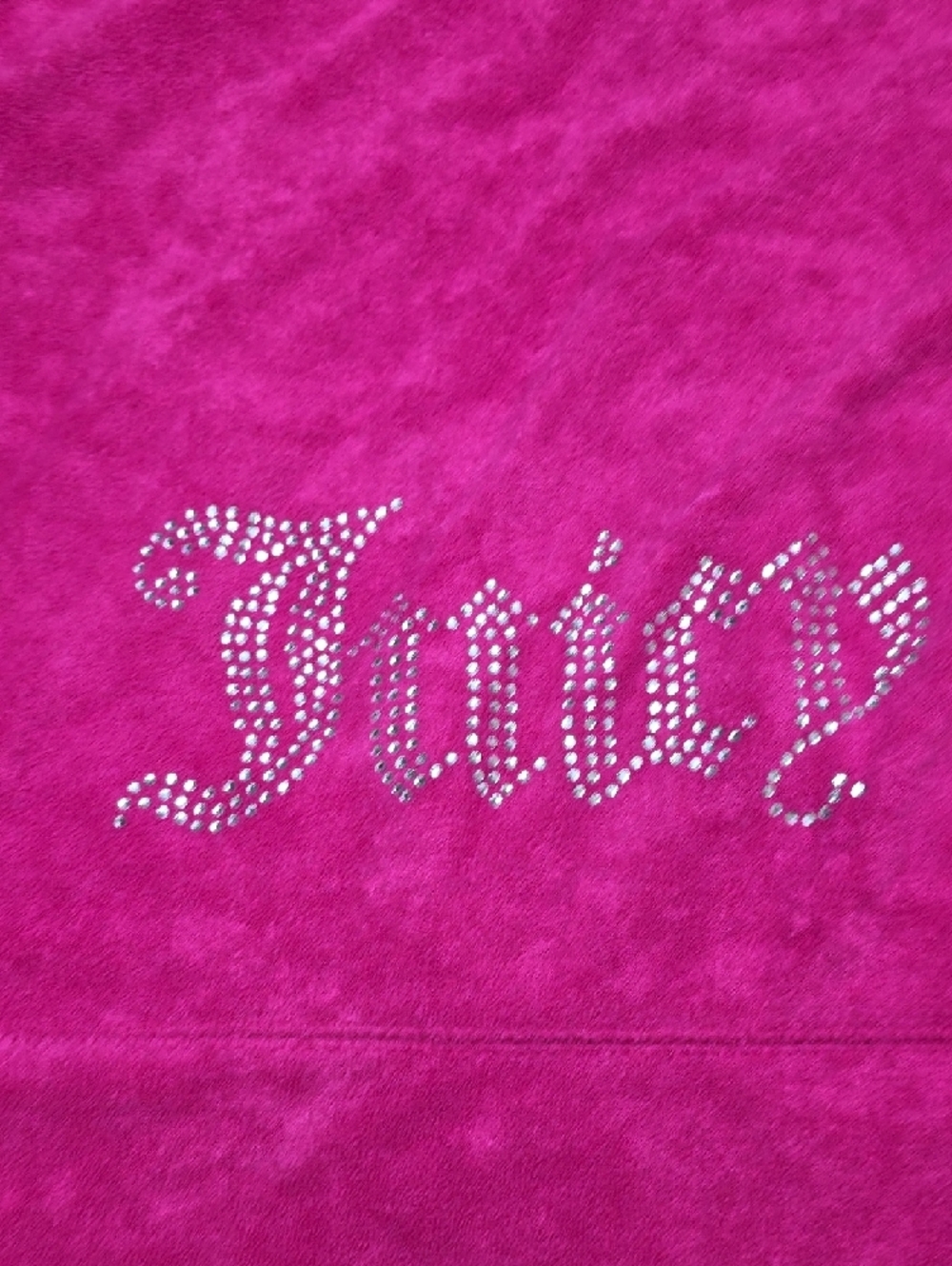 Juicy Couture Fuchsia Velour Pajama Set with Rhinestone Juicy Logo - Picture 7 of 10